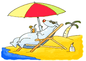 Polar Bear Summer Beach Umbrella