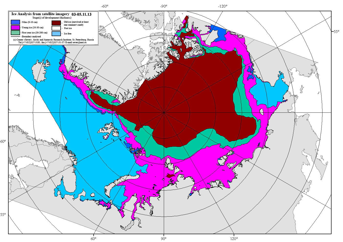 Arctic Ice 3-5 Nov.2013.